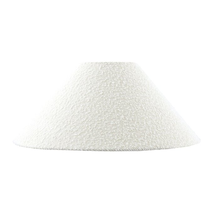 Duży abażur do lampy stojącej boucle biały 45cm Globen Lighting